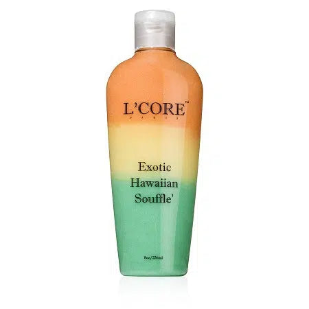 L’Core Paris Exotic Hawaiian Soufflé is a luxurious body scrub that exfoliates and removes dead skin cells and impurities, leaving your skin soft and polished. Apply to damp skin, massage in circular motions, and rinse with warm water for smooth, radiant skin.