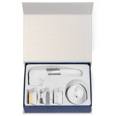The **Ultra Microdermabrasion Brush** offers luxurious facial cleansing, leaving skin smooth and revitalized. With interchangeable heads for different skin types and needs, it suits everyone. Its durable, waterproof design ensures easy cleaning, and it's perfect for use with your favorite skincare products.