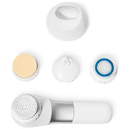 The **Ultra Microdermabrasion Brush** offers luxurious facial cleansing, leaving skin smooth and revitalized. With interchangeable heads for different skin types and needs, it suits everyone. Its durable, waterproof design ensures easy cleaning, and it's perfect for use with your favorite skincare products.